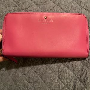 Hot pink Kate Spade wallet